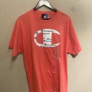 Champion Big-C Salmon Color Crewneck T-shirt